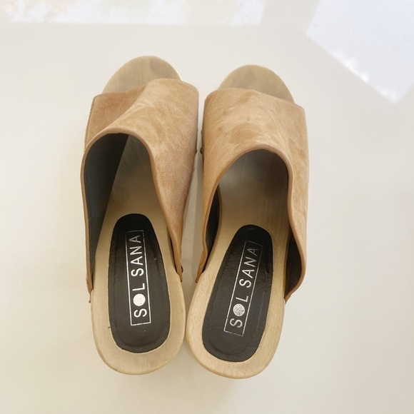 Sol Sana Jackie Suede Leather Clogs - 40 (US 8.5) - Picture 4 of 7